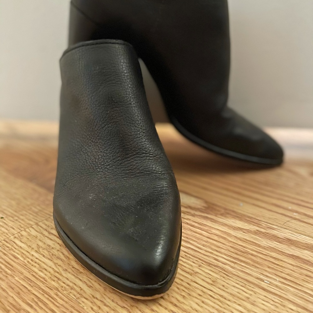 Backless Boots with Pointed Toe